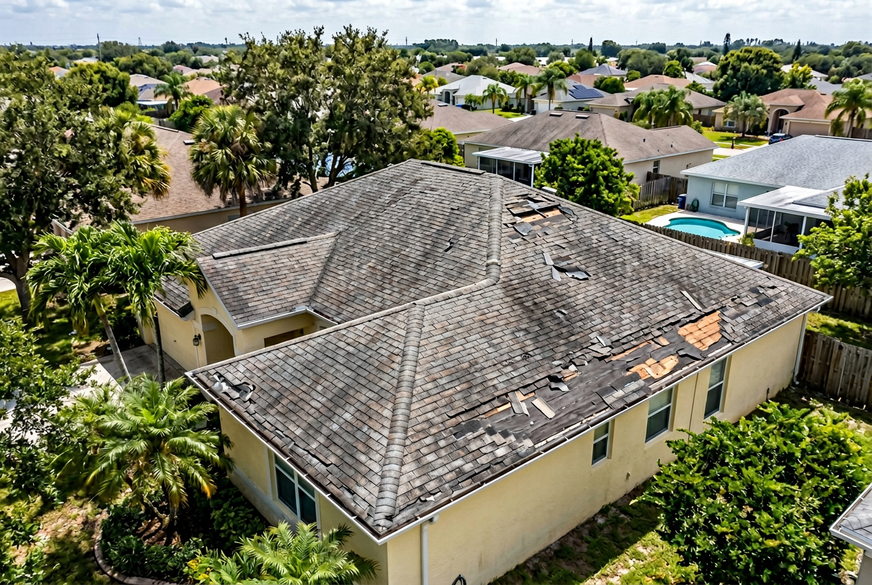 Roof before replacement